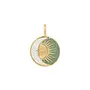 Gold eclipse charm voor ketting of armband