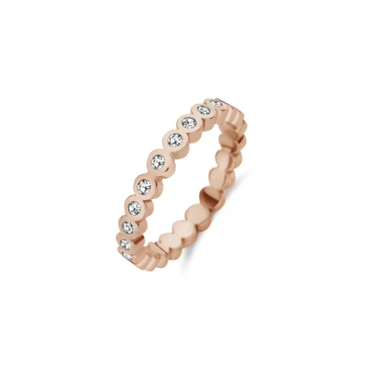 Friends wave ring rosé zilver of goud