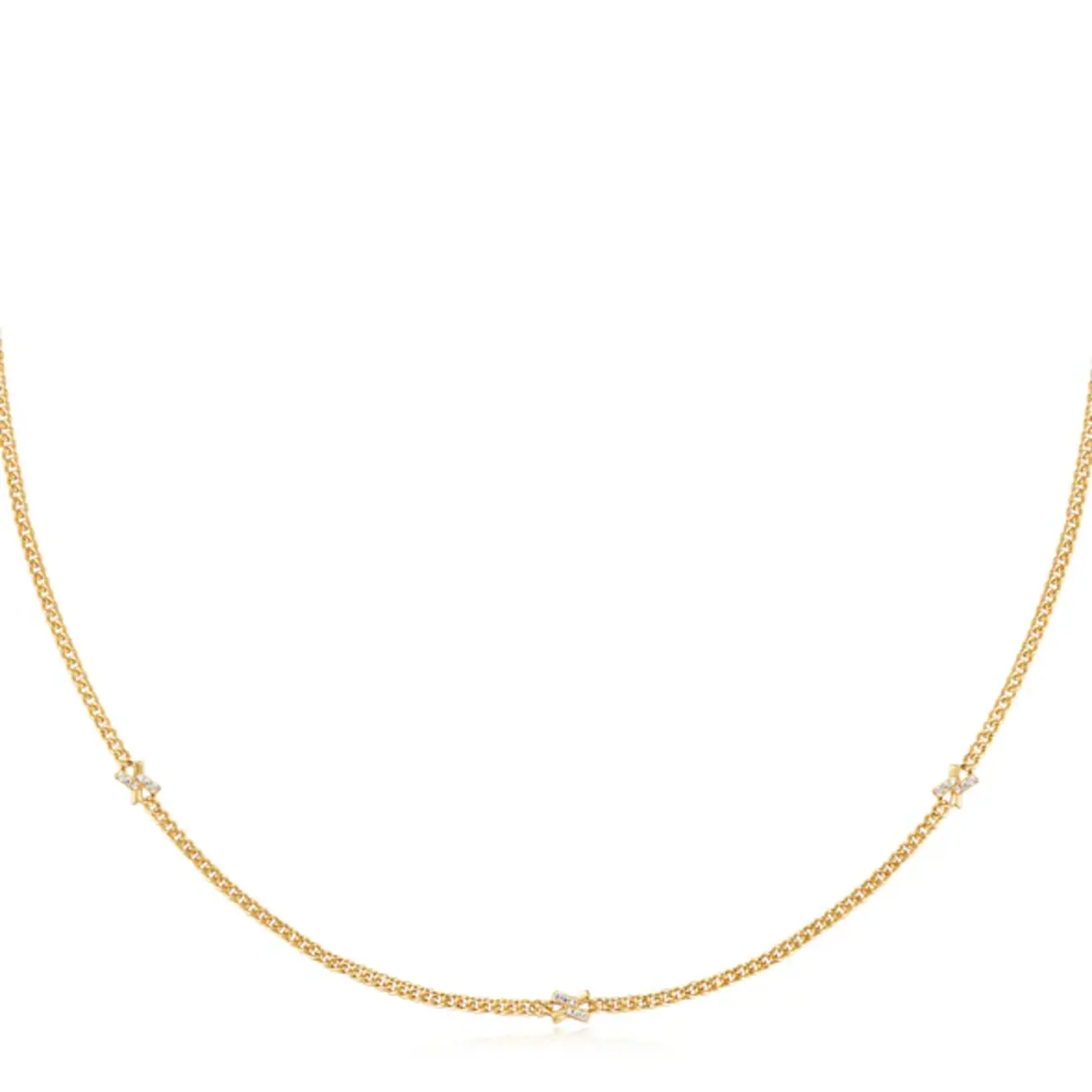 Dusk divas cross station ketting goud