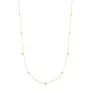 Bezel cubic zirconia station ketting goud