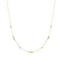 Sparkling bezel cubic zirconia station ketting goud