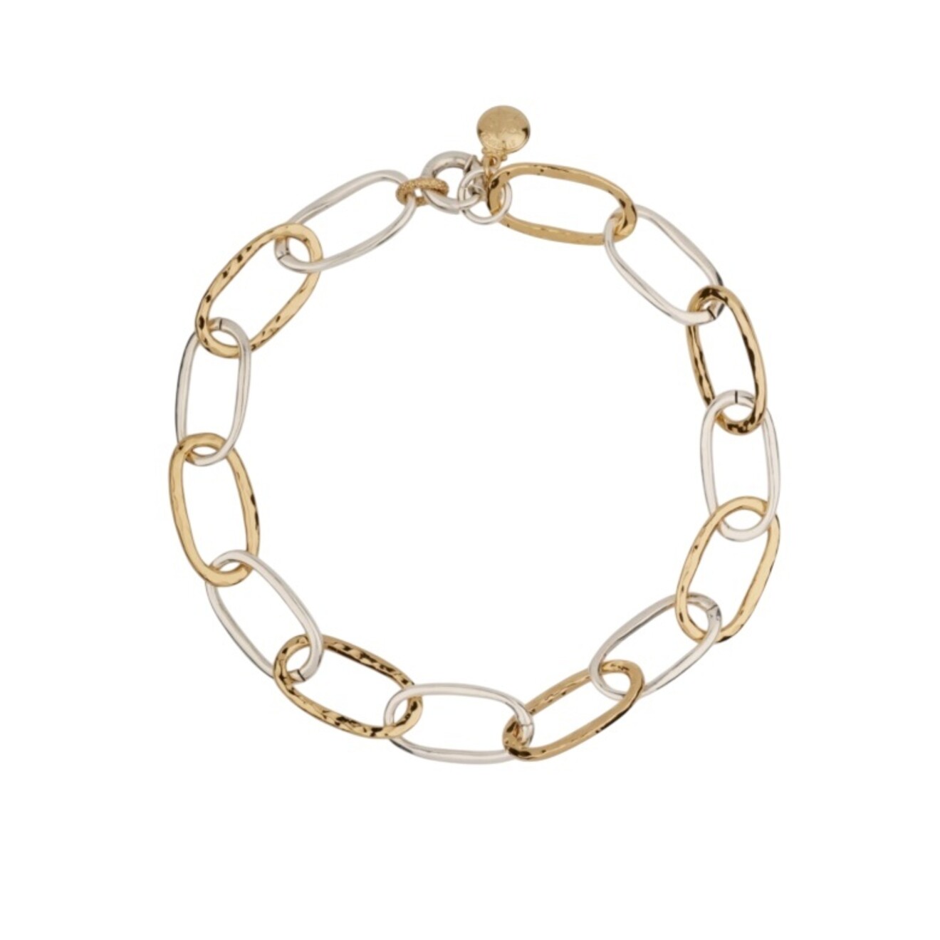 Maille Ovale ketting large bicolor