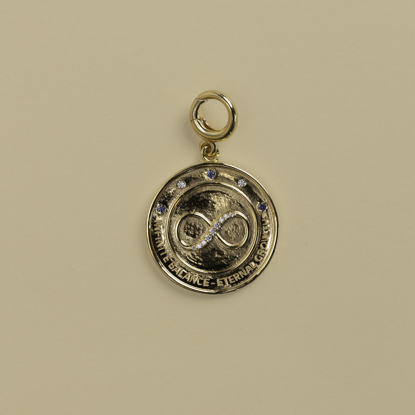 Infinity charm voor ketting goud