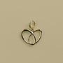 Heart charm voor ketting goud