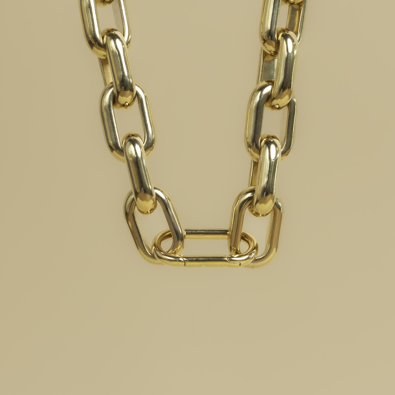Lima large charm ketting goud