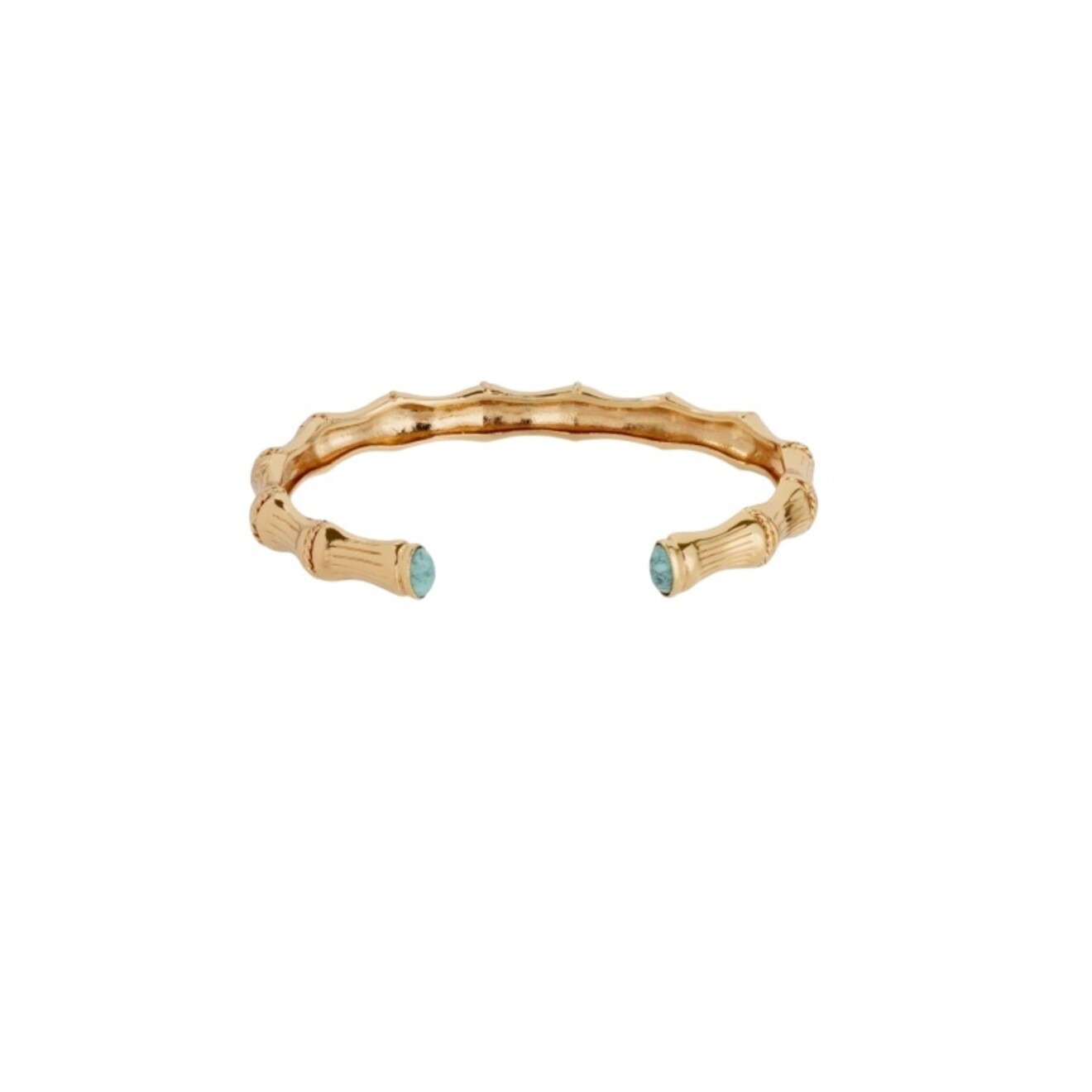 Bambou bangle cabochons rood goud