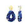Blauwe Oorbellen Fenna Sequin Drop M
