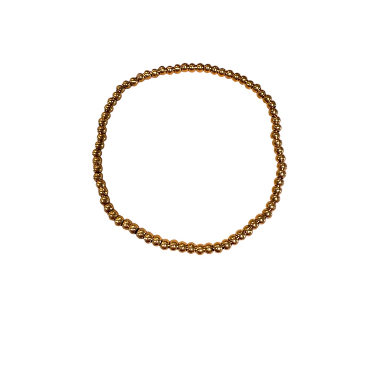 Cannonball armband elastisch goud S