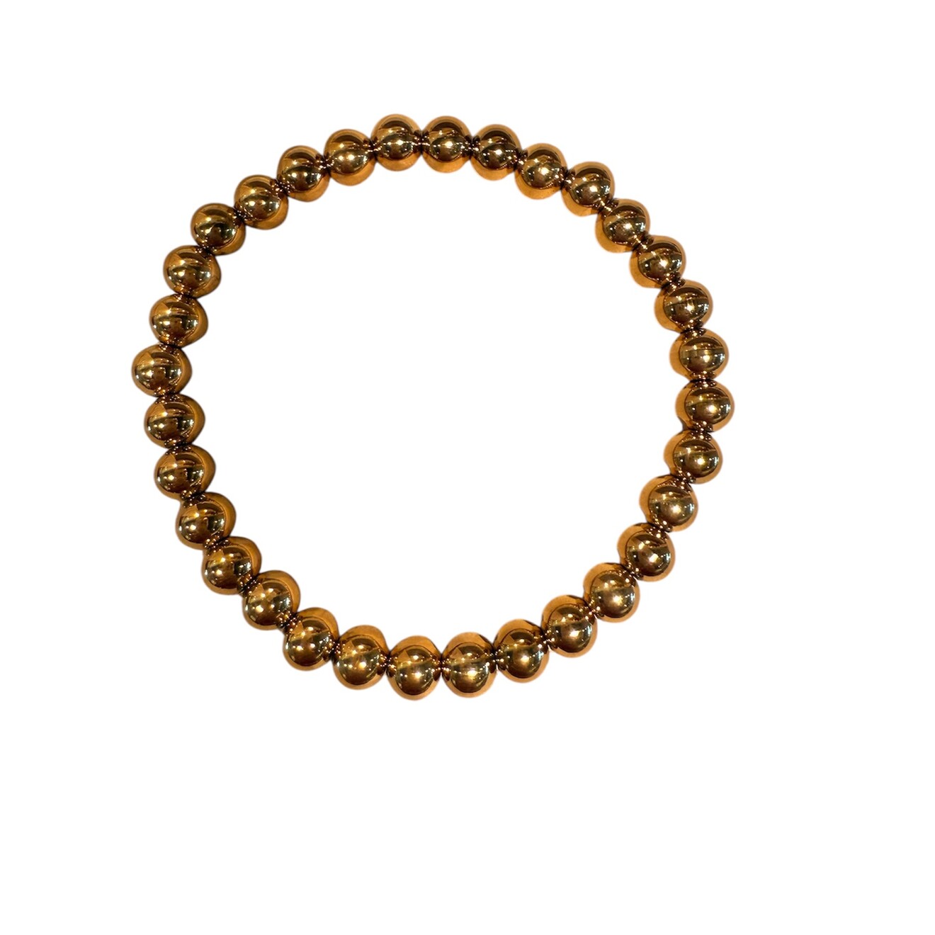 Cannonball armband elastisch goud M