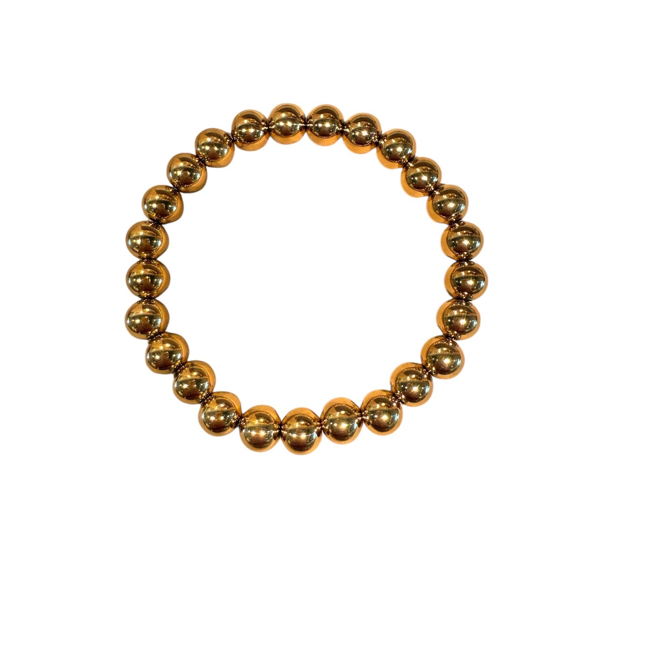 Cannonball armband elastisch goud L