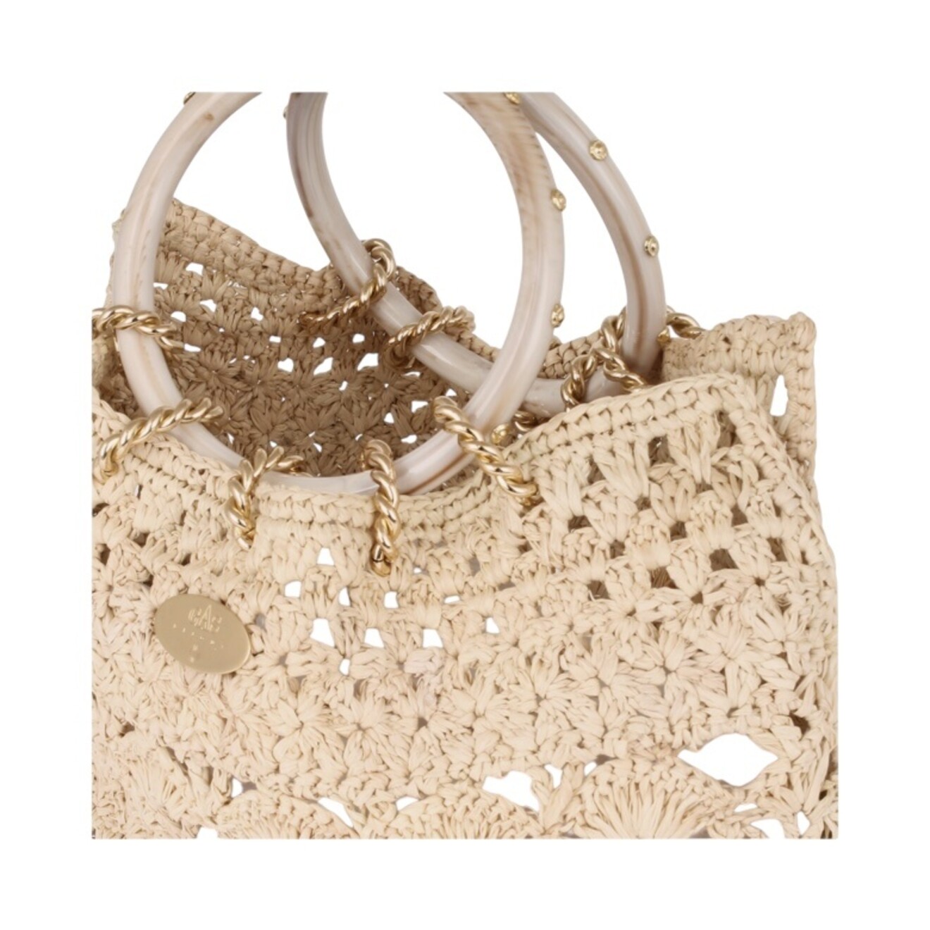 Raffia Picot handtas raffia