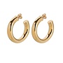 Turner hoop oorbellen medium goud