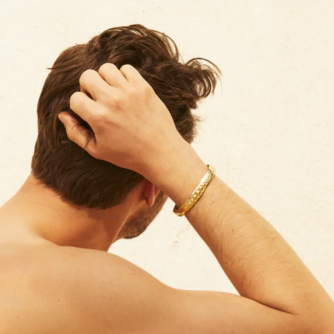 Ziggy bangle armband homme zilver