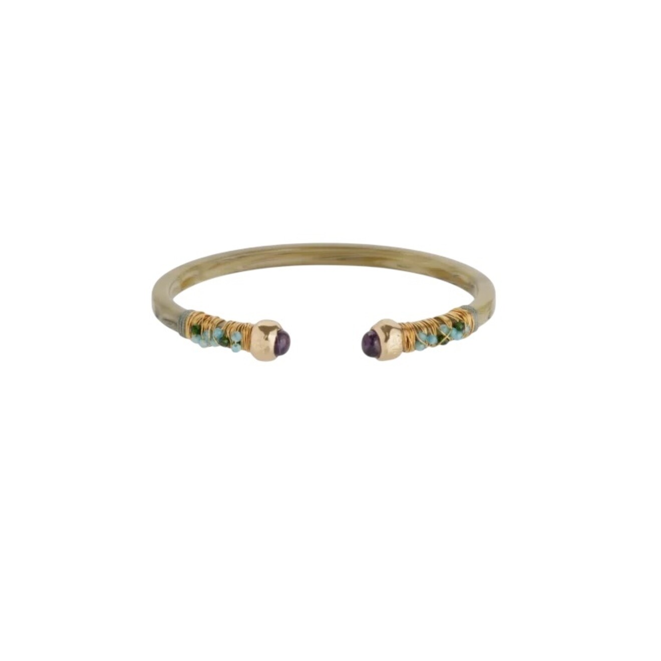 Sari bracelet acetate - grijs-groen