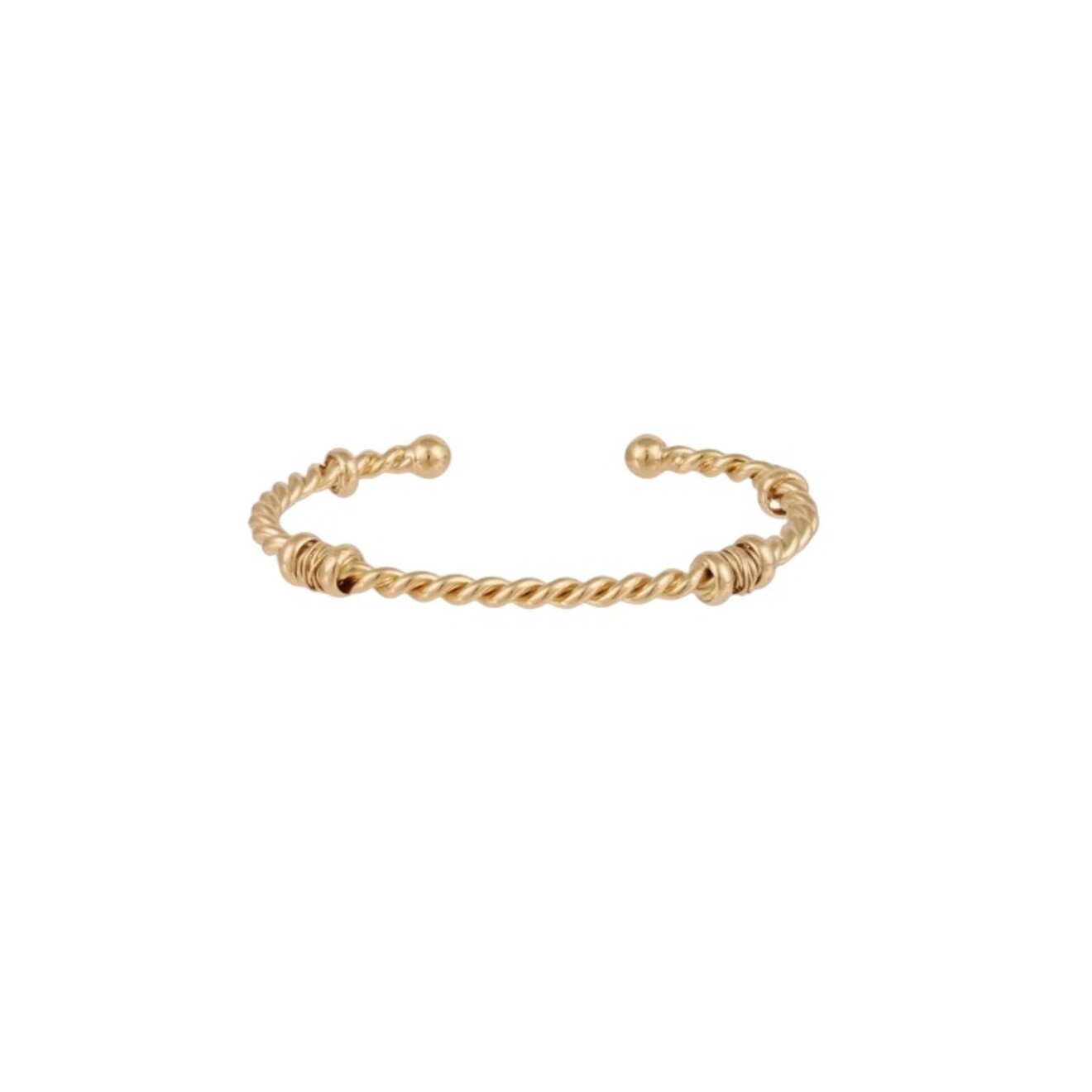 Torsade bangle armband large goud