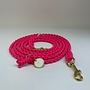 Gevlochten hands free leiband L.A cherry pink S