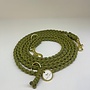 Gevlochten hands free leiband Froggy green S
