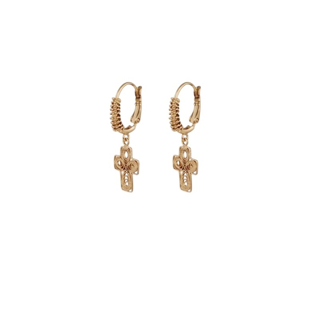 Tao croix yuca oorbellen goud