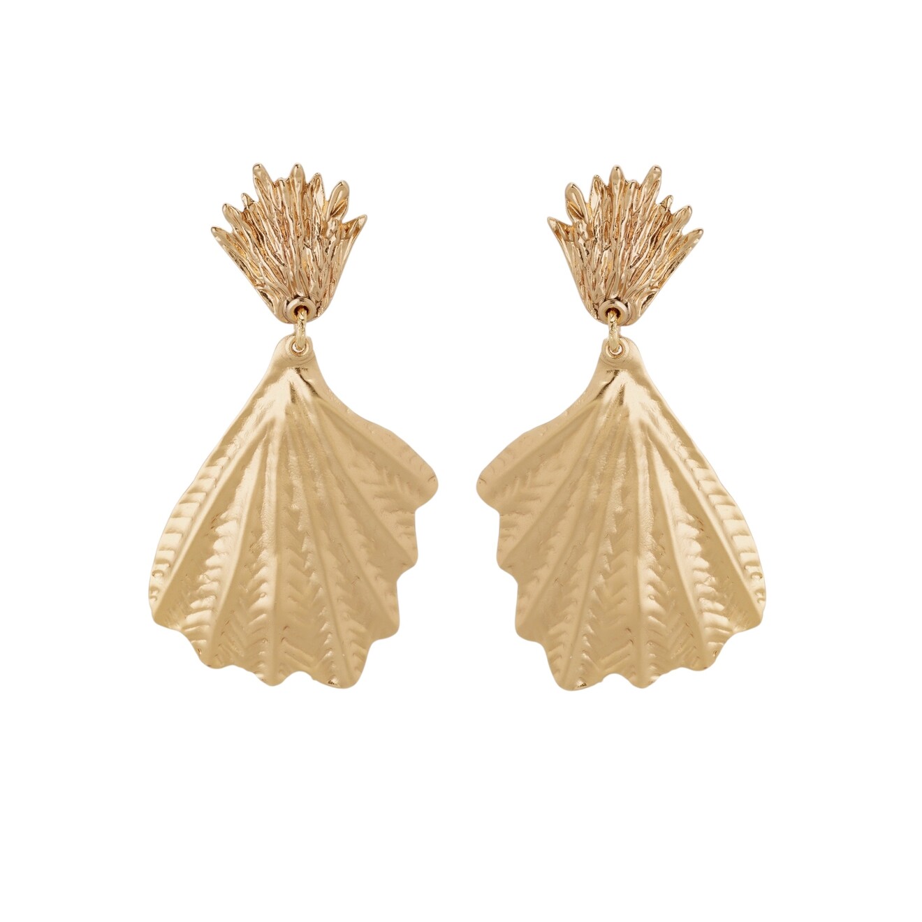 Shellona large oorbellen goud