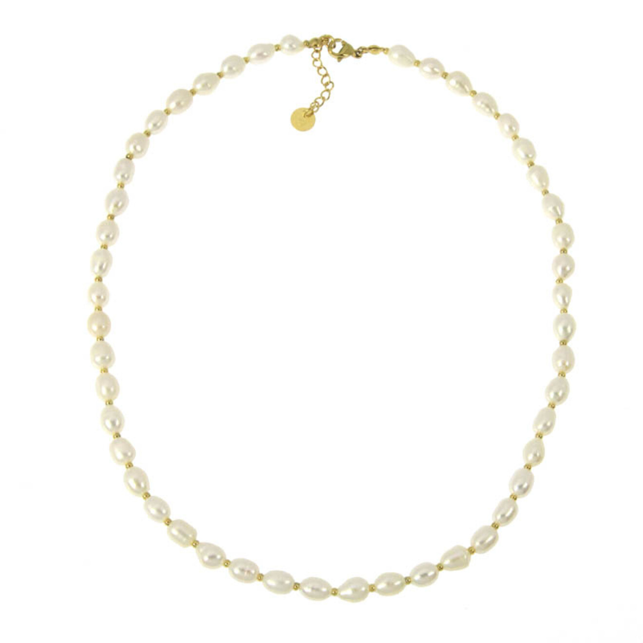 Lara zoetwaterparel ketting goud