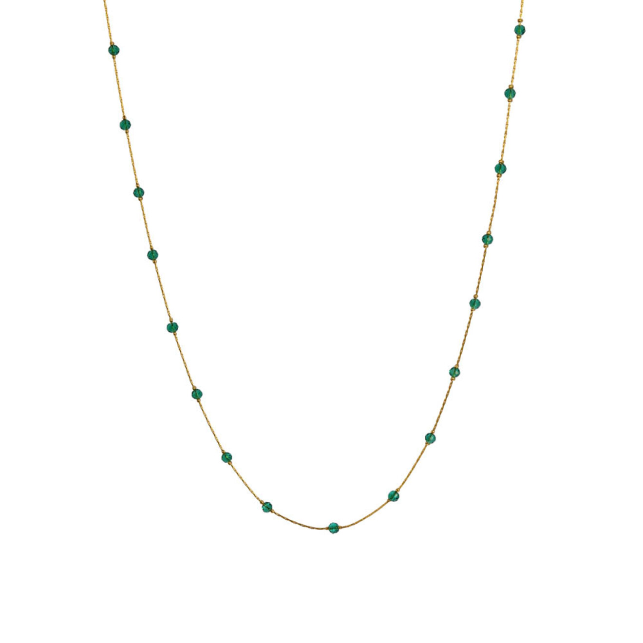 Joske blauwe bolletjes ketting