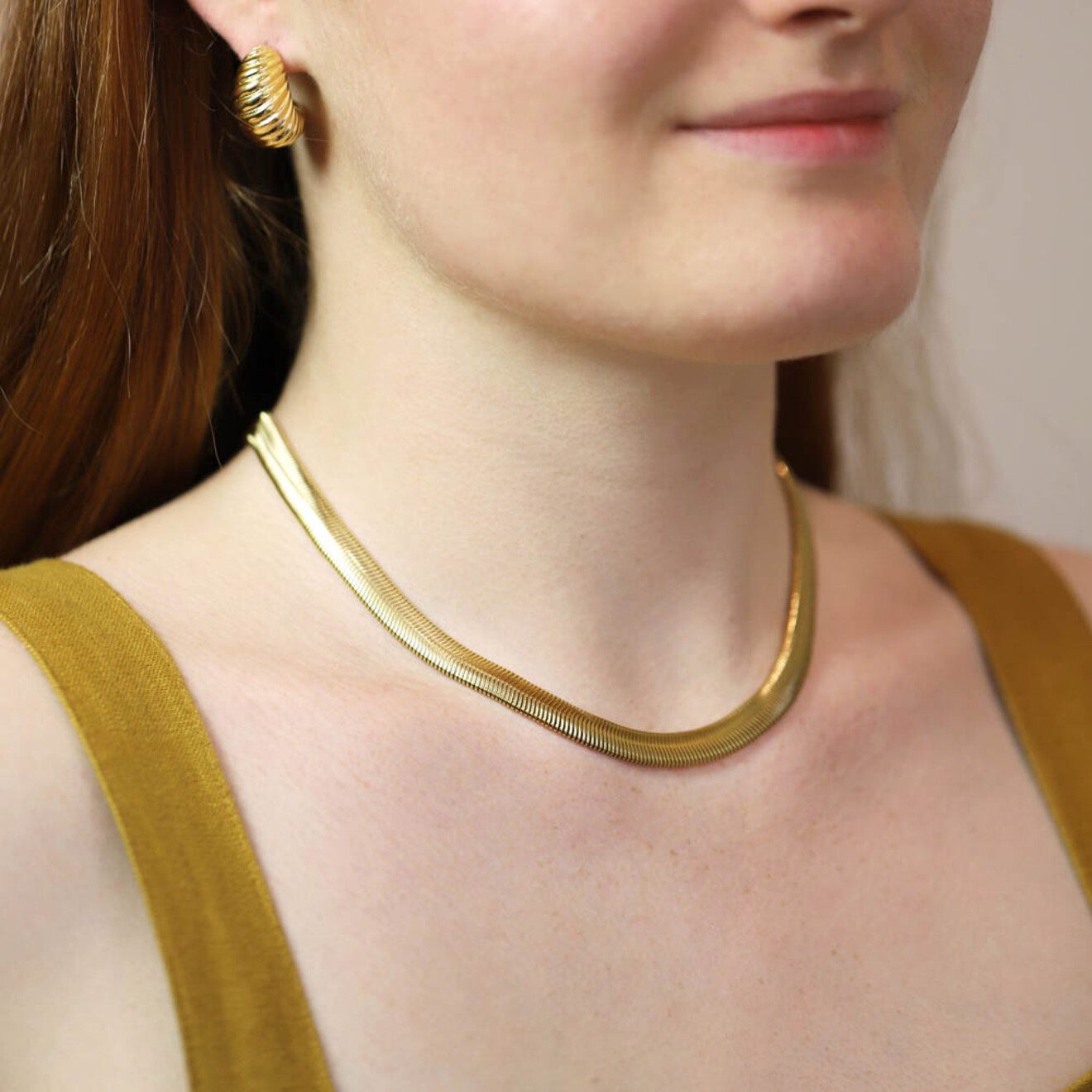 Snake ketting smal goud