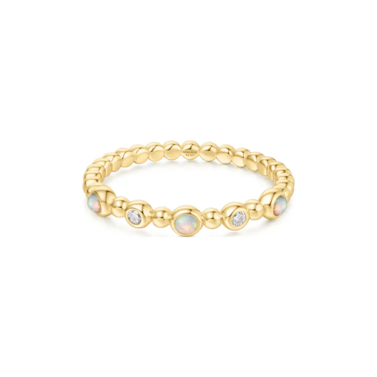 Gold bezel Kyoto ring goud