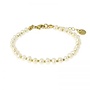 Lore zoetwaterparel armband goud