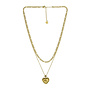 Inke dubbele hart ketting goud
