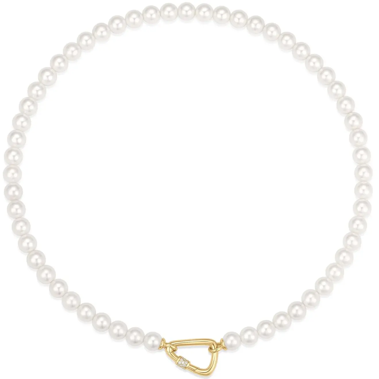 Gold lobster clasp shell pearl ketting