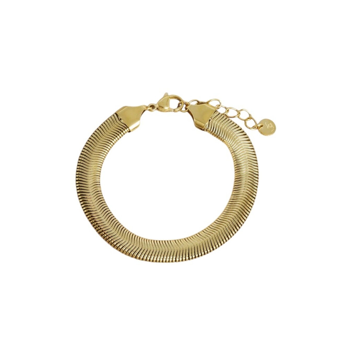 Snake armband flexibel goud