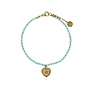 Soraya turquoise armband met hartje