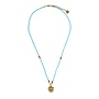 Soraya ketting turquoise rood accent goud