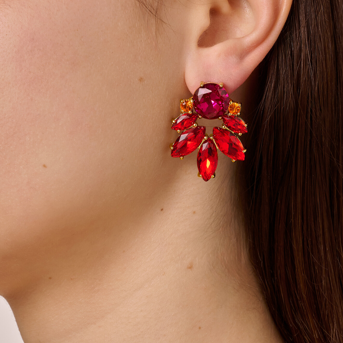 Drago oorbellen rood