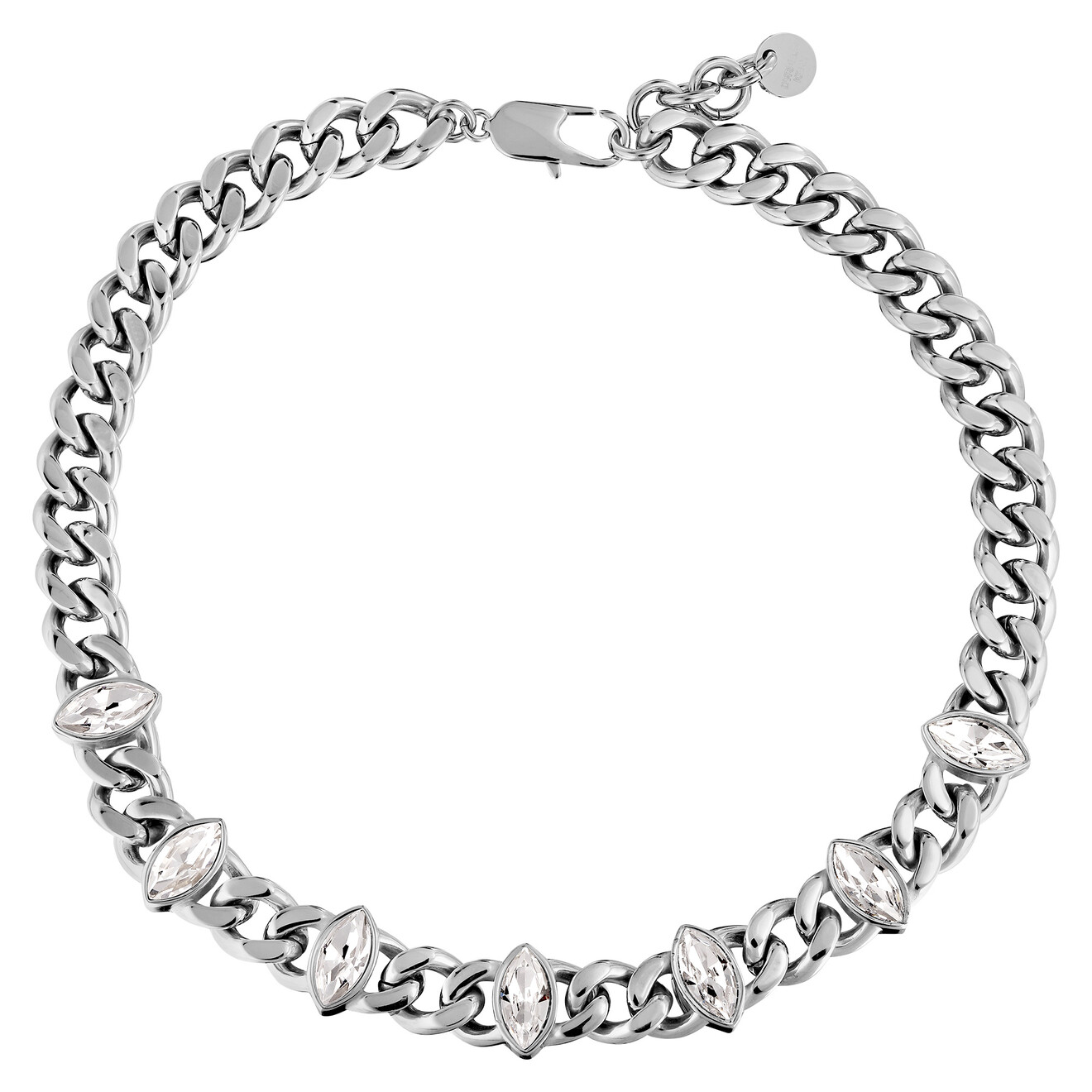 Punica ketting zilver kristal