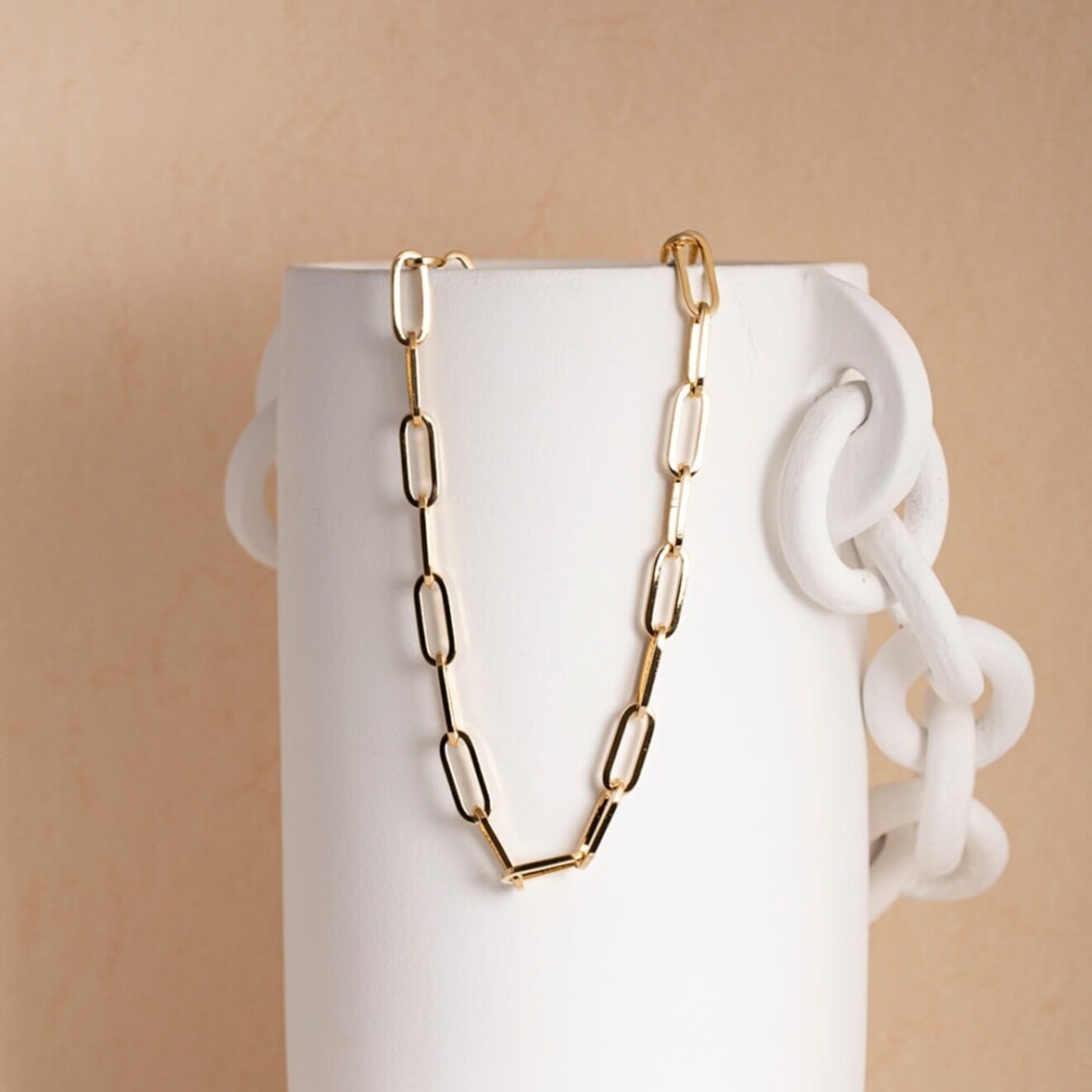 Link small chain ketting goud