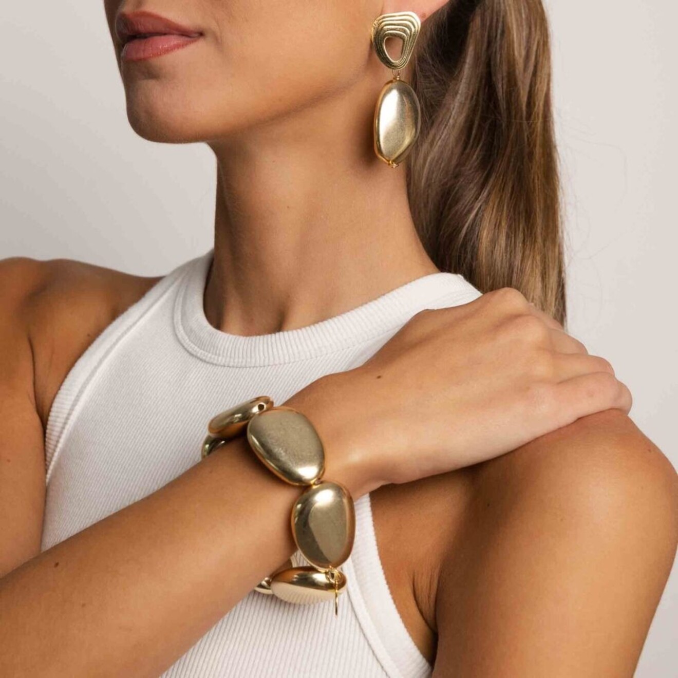 Calliope gouden kraal armband goud