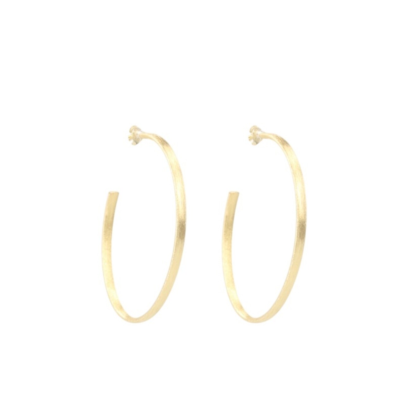Classic Oorbellen Creole Oval Brushed
