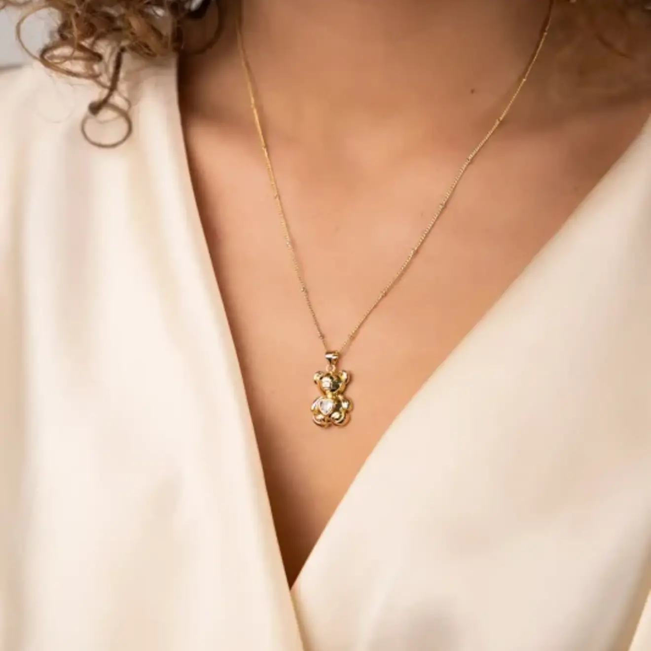 Ketting Tiny Teddy Crystal Heart