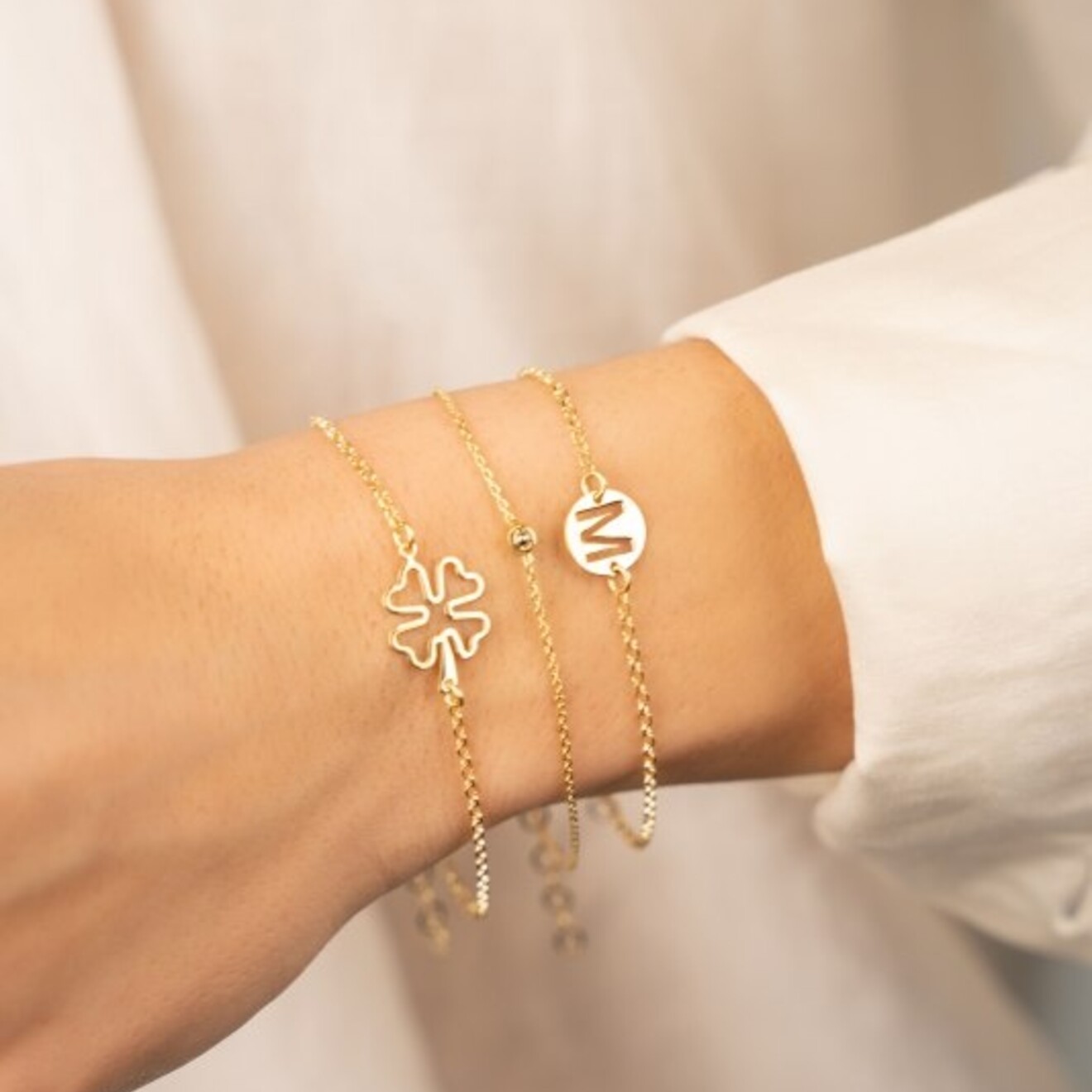 Symbol Clover Open Armband
