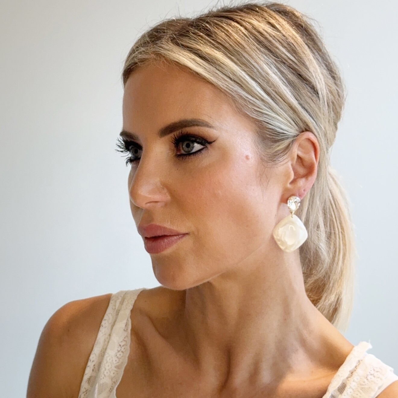 Blake oorbellen wit kristal