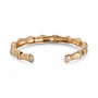 Bambou bangle cabochons mother of pearl goud