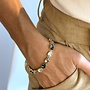 Nathalie druppel armband blauw & kristal mix