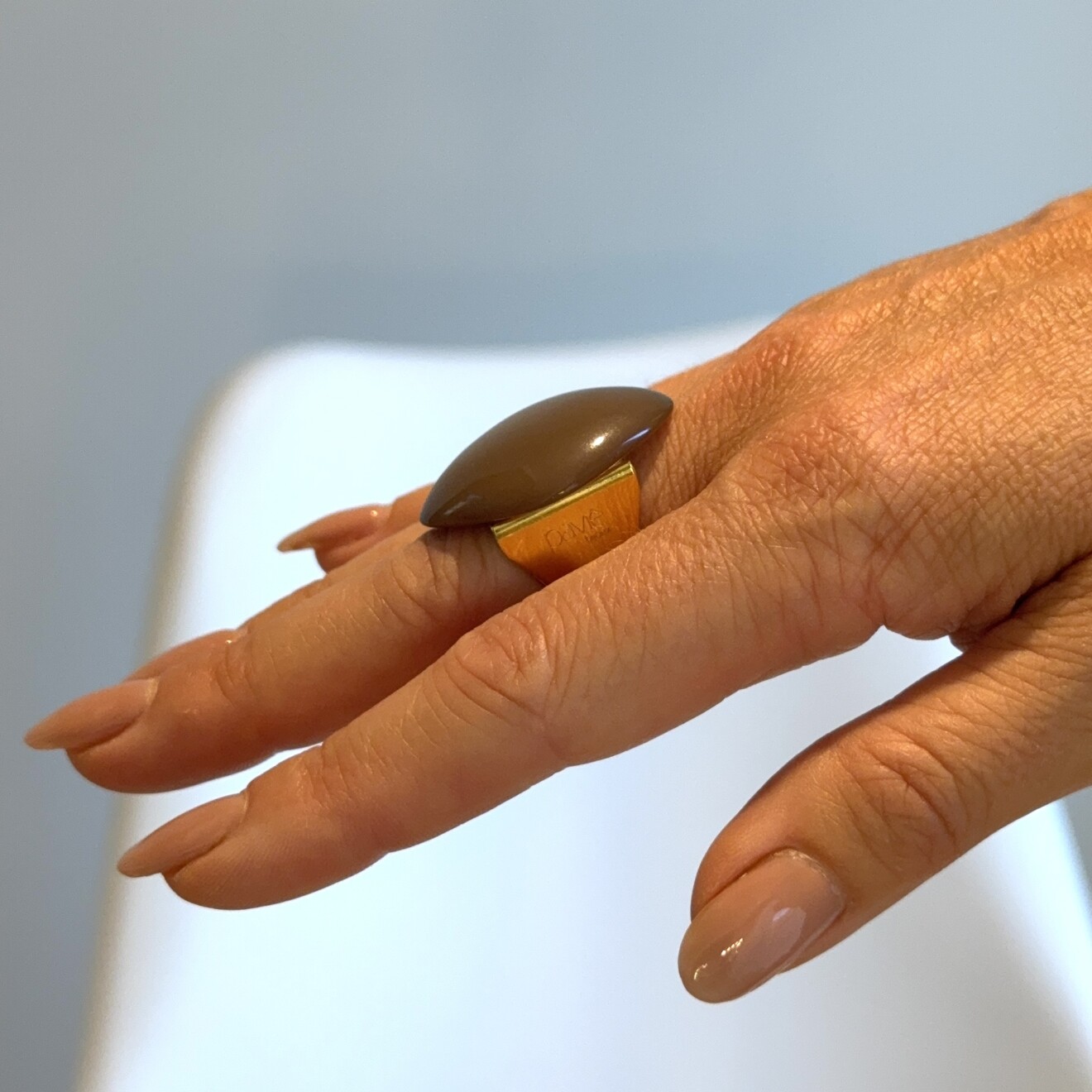 Blake aanpasbare harsring bruin goud