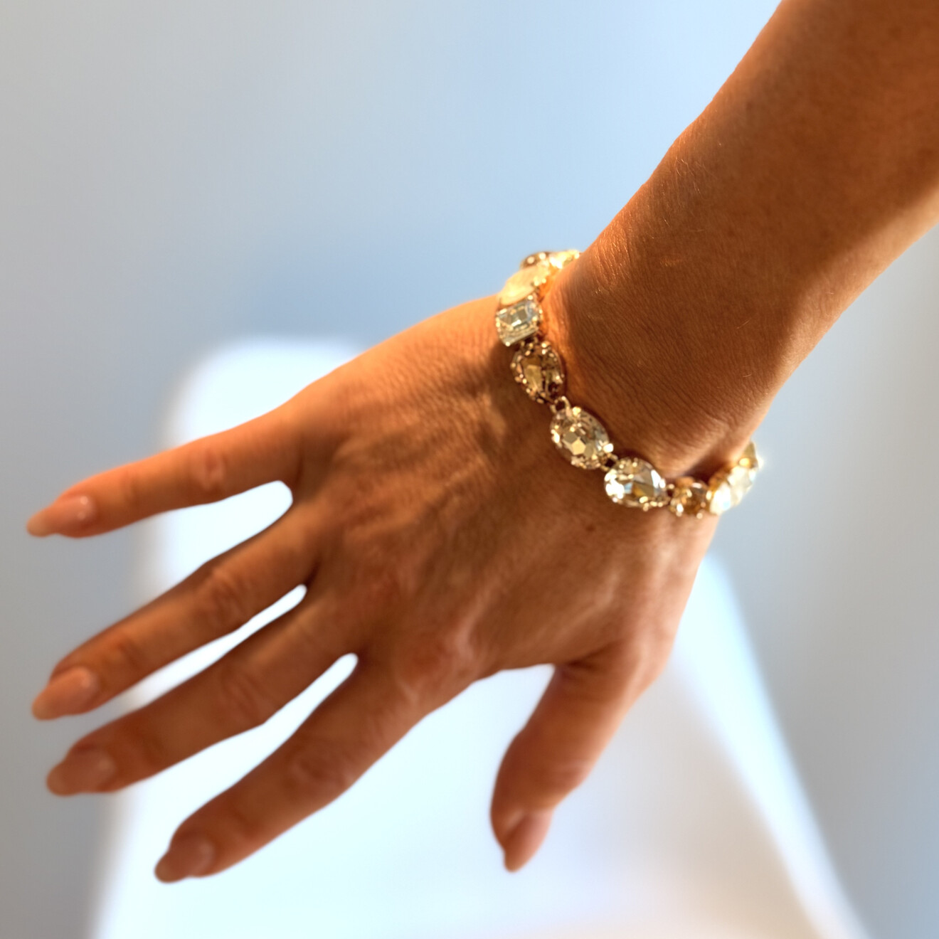 Charlotte champagne mix armband goud