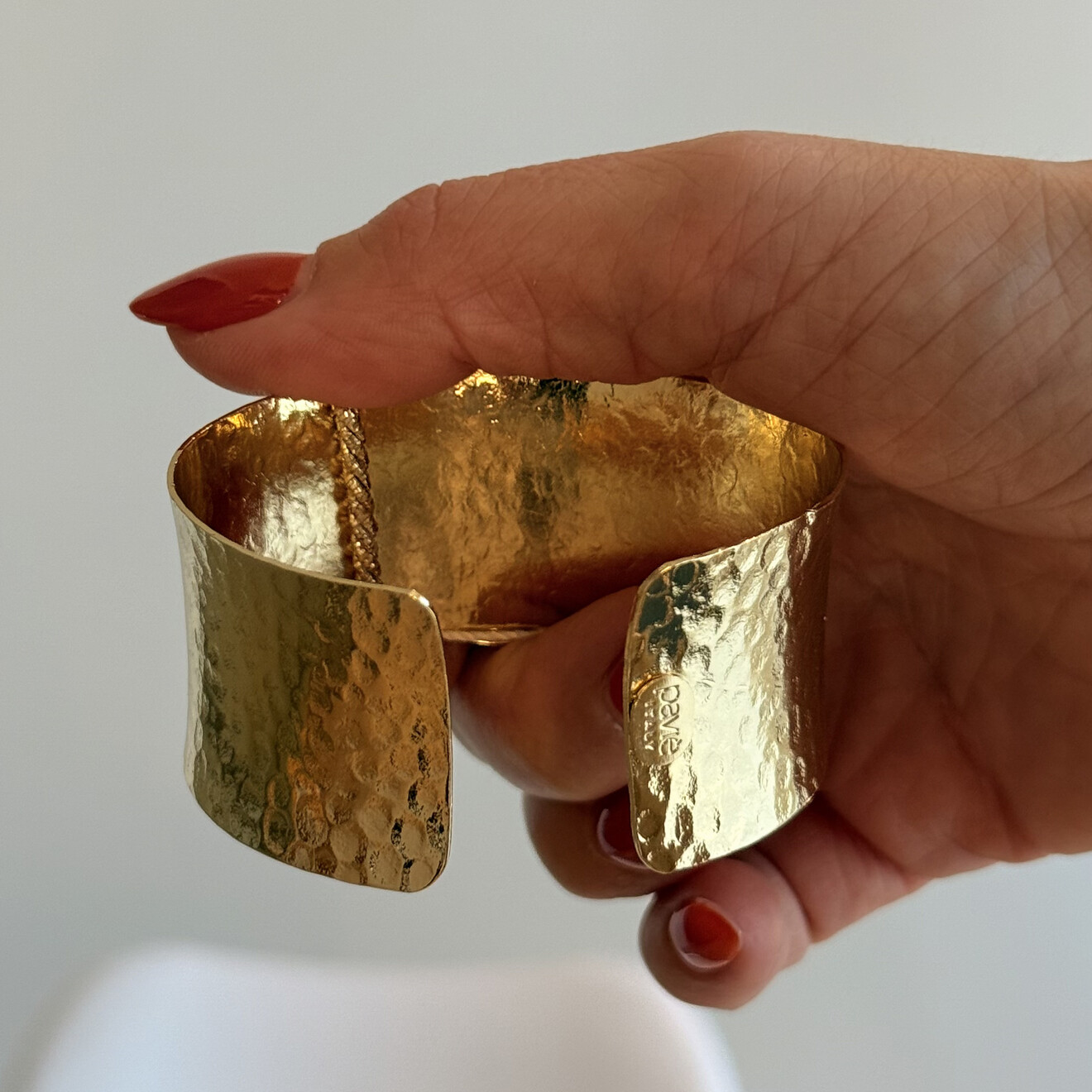 Marley vintage bangle goud rode steen