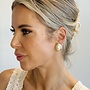 Marley vintage stud oorbellen medium mother of pearl