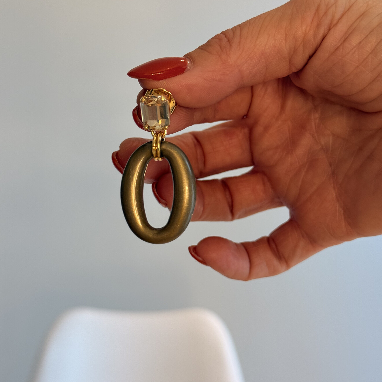 Annelies oorbellen goud champagne