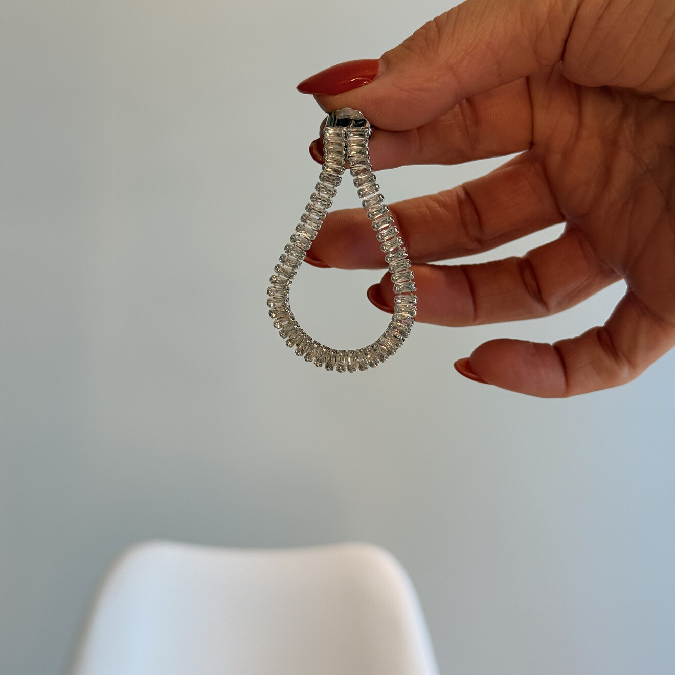 Valesca oorbellen kristal zilver