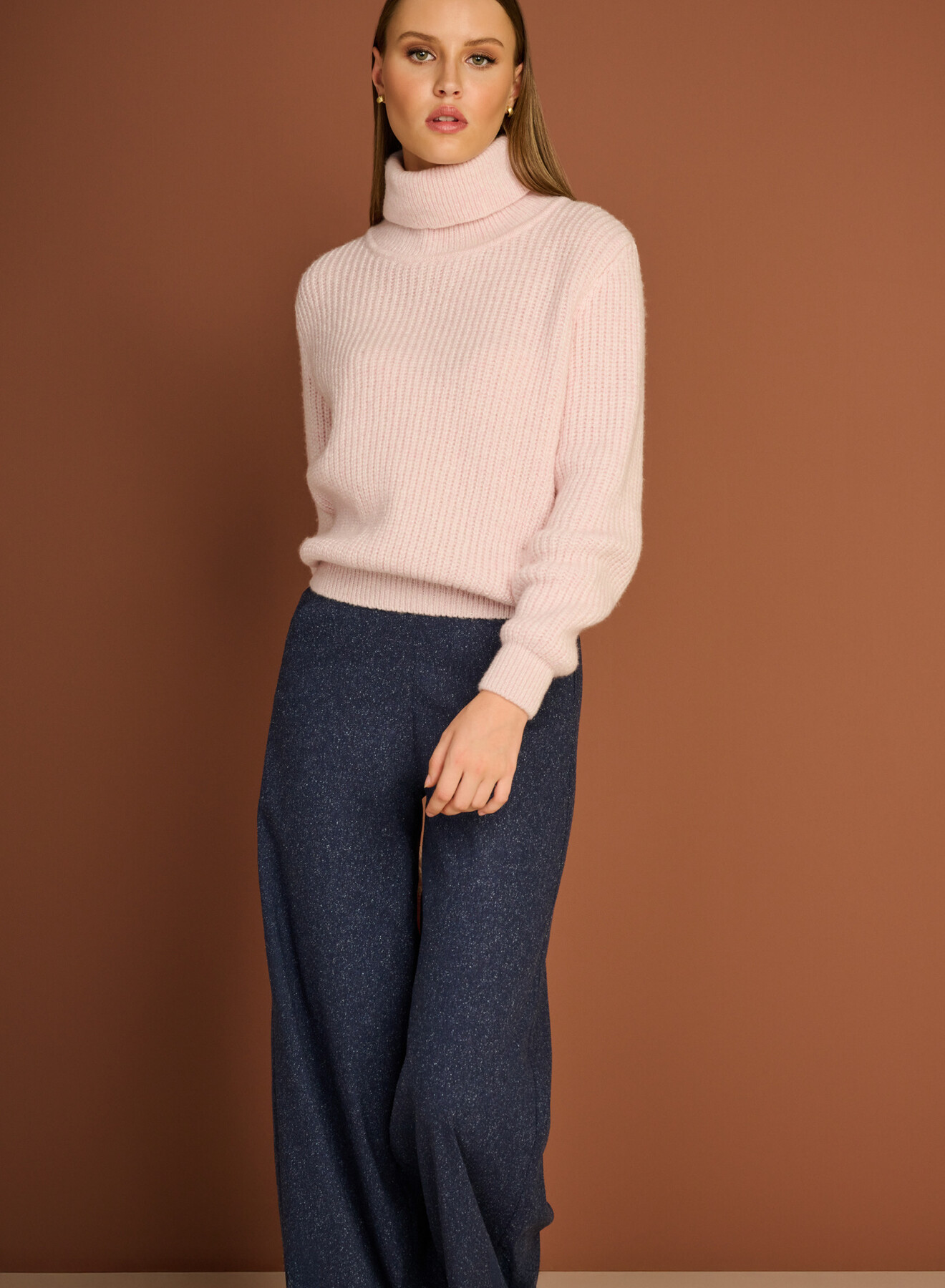 Luta losse broek met rekker achteraan navy